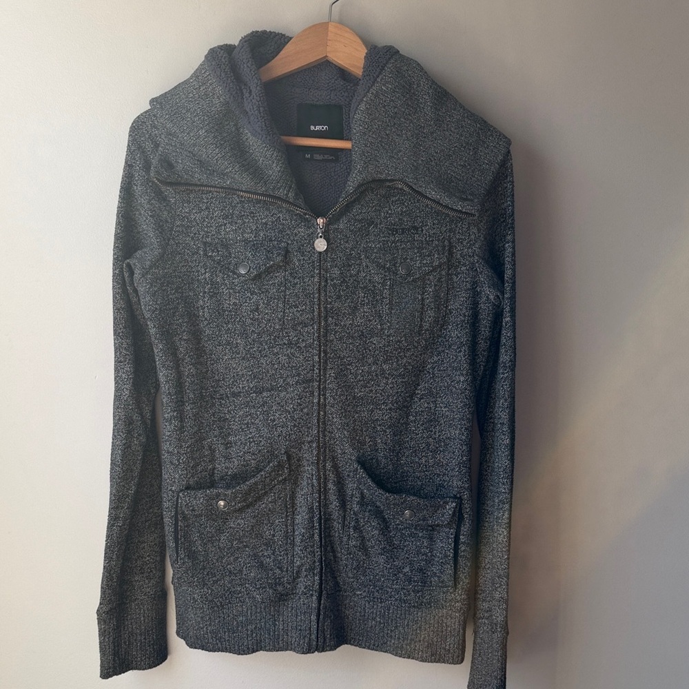 Burton Lovell Full  Zip-Up fleece lined hoodie Jacket Size M